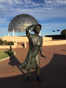Looking for her husband, a sailor on the HMAS Sydney