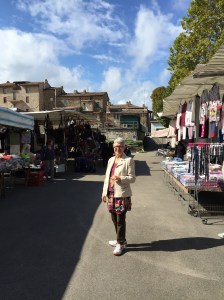 Enjoying the local Sunday marketing the centre of Ficulle 